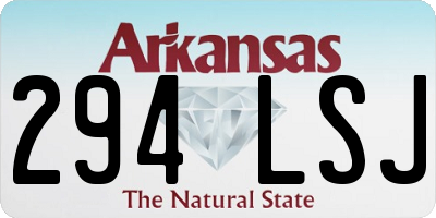 AR license plate 294LSJ