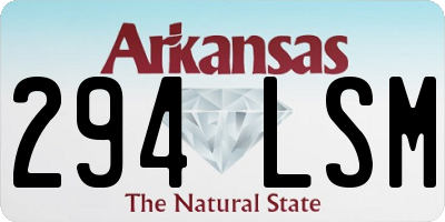 AR license plate 294LSM