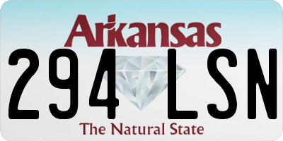 AR license plate 294LSN