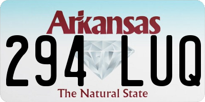AR license plate 294LUQ