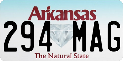 AR license plate 294MAG