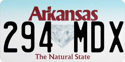 AR license plate 294MDX