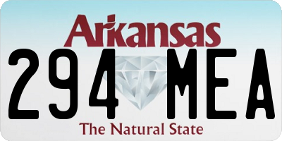 AR license plate 294MEA