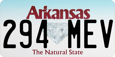 AR license plate 294MEV