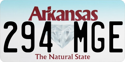 AR license plate 294MGE