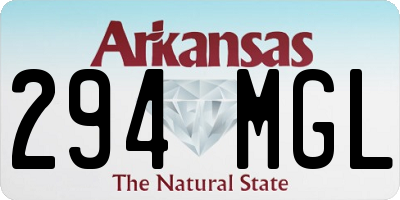 AR license plate 294MGL