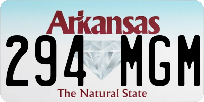 AR license plate 294MGM