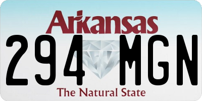 AR license plate 294MGN