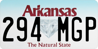 AR license plate 294MGP