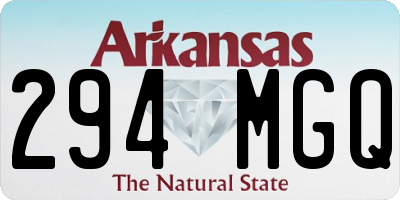 AR license plate 294MGQ