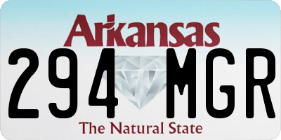 AR license plate 294MGR