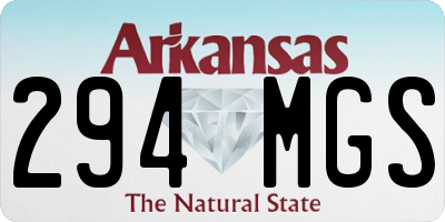 AR license plate 294MGS