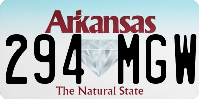 AR license plate 294MGW