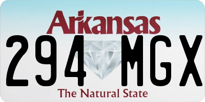 AR license plate 294MGX