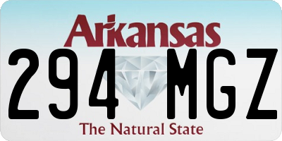 AR license plate 294MGZ