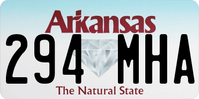 AR license plate 294MHA
