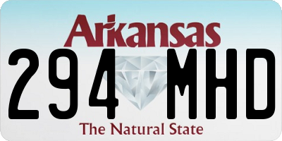 AR license plate 294MHD