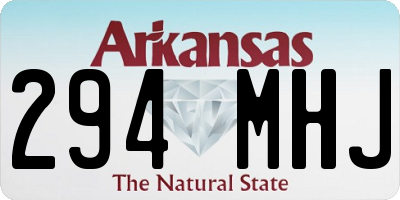 AR license plate 294MHJ