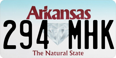 AR license plate 294MHK