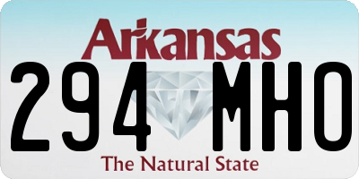 AR license plate 294MHO