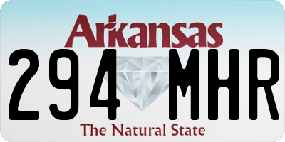 AR license plate 294MHR