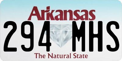 AR license plate 294MHS