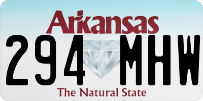 AR license plate 294MHW