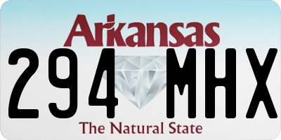 AR license plate 294MHX