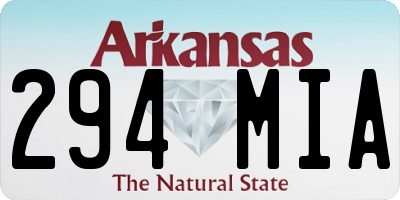 AR license plate 294MIA