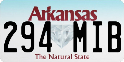 AR license plate 294MIB