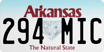 AR license plate 294MIC