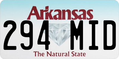 AR license plate 294MID