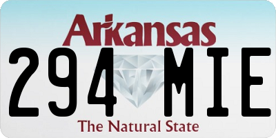 AR license plate 294MIE
