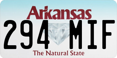AR license plate 294MIF
