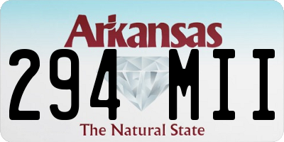 AR license plate 294MII