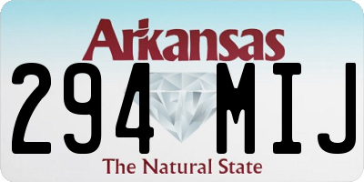 AR license plate 294MIJ