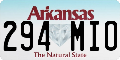 AR license plate 294MIO