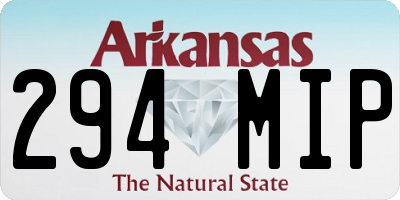 AR license plate 294MIP