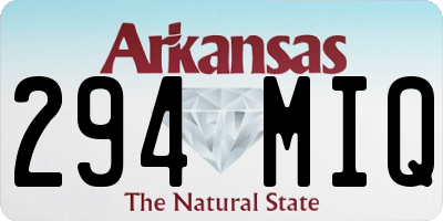 AR license plate 294MIQ