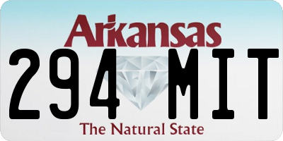 AR license plate 294MIT