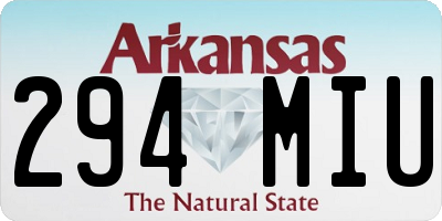AR license plate 294MIU