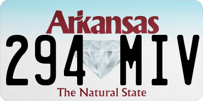 AR license plate 294MIV