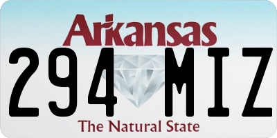 AR license plate 294MIZ