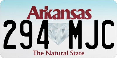 AR license plate 294MJC