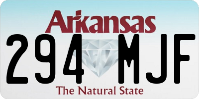 AR license plate 294MJF