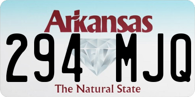 AR license plate 294MJQ