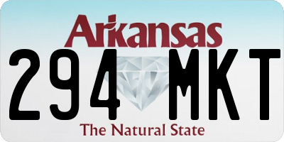 AR license plate 294MKT