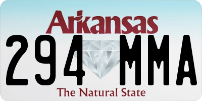 AR license plate 294MMA