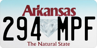 AR license plate 294MPF