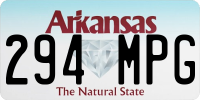 AR license plate 294MPG